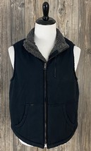 LEE Men&#39;s Canvas Vest Size Medium Warm Fleece Lining Black Cotton #LM30V... - £23.35 GBP