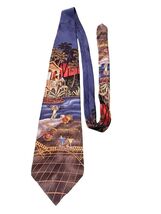 Van Heusen Silk Tie Tropical Beach Scene Palm Trees Sunset Novelty Neck Tie - $16.20