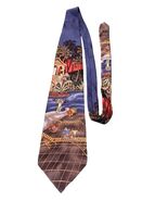 Van Heusen Silk Tie Tropical Beach Scene Palm Trees Sunset Novelty Neck Tie - $16.20