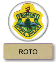 Super Troopers Roto Police Name Badge &amp; Button Halloween Costume Pin Back - £12.13 GBP