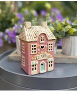 Pink Country Charm Ceramic Cafe Cottage Candle Holder - $913.04 MXN