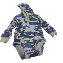 allbrand365 designer Baby Girls Cotton Hooded Camo-Print Bodysuit,Burgun... - $22.65