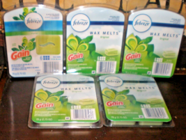 Febreze GAIN ORIGINAL SCENT WITH AVEC Wax Melts 5 Packs 6 tarts in each ... - $27.47