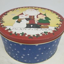 Vintage Style Christmas Decorative Collector TIN Container The Joy of a ... - £13.31 GBP