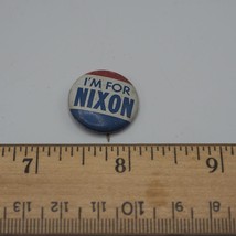 Nixon Lapel Pin I&#39;m For Nixon Vintage 1968 Bastian Bros. Co. Rochester, N.Y - £24.02 GBP
