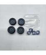 1/24 Scale Racing Car Steel Wheels Tires Resin &amp; Leather Brakes (8-Pieces) - $17.81