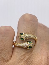 Vintage Snake Gold Filled ring size Adjustable - £43.78 GBP