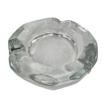 Vintage Blenko Ashtray Catchall Ice Heavy Glass Clear Heavy MCM Retro - £33.72 GBP
