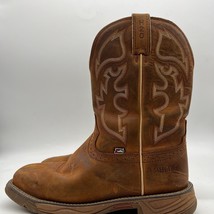 Justin Stampede Rush WK4331 Mens Brown Pull On Work Western Boots Size 10 D - £52.24 GBP