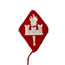 Vintage Military Patch Army Engineer School Subdued Variant Red Border - £14.62 GBP