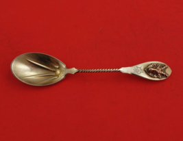 Saxon Stag by Gorham Sterling Silver Ice Cream Spoon GW twisted 6 1/8&quot; - £225.14 GBP