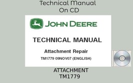 John Deere ATTACHMENT Repair Technical Manual See Description For Models TM1779 - £15.01 GBP