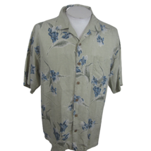 Tommy Bahama Men Hawaiian camp shirt p2p 24 L aloha luau tropical vintage floral - £29.99 GBP