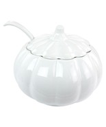Martha Stewart 8.2qt 3-Piece Fine Ceramic Tureen Set in White - $141.77 CAD