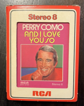 Perry Como And I Love You So  8 Track Cassette RCA w Original Box Slip Cover - £6.00 GBP