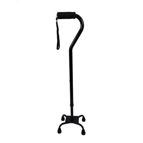 Blue Jay Black Quad Cane with Small Base Stable &amp; Lightweight Walking Su... - $46.19