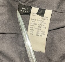 Yigal Azrouel New York Leather Jacket Women’s Size 4 Made in USA Motorcycle image 9