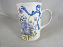 St. George Fine Bone China Tea Cup Blue Iris &amp; Dafodil Flowers England B... - $11.87