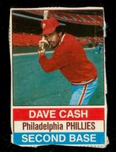 Vintage 1976 Baseball Card HOSTESS #40 DAVE CASH Philadelphia Phillies Hand Cut - £5.28 GBP