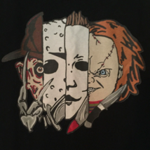 Horror men Med t-shirt Freddy, Jason, Michael Myers,&amp; Chucky, 100%cotton - £10.95 GBP
