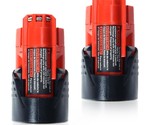 2 Pack 3000Mah 12V Lithium Ion Replacement Battery Compatible With Milwa... - $43.99