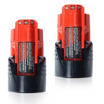 2 Pack 3000Mah 12V Lithium Ion Replacement Battery Compatible With Milwa... - £34.86 GBP