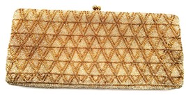 Vtg Walborg Gold &amp; Clear Beaded Evening Purse Clutch Made in Belgium by ... - $49.99