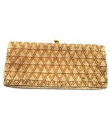 Vtg Walborg Gold &amp; Clear Beaded Evening Purse Clutch Made in Belgium by ... - $69.17 CAD