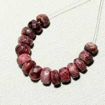 14.10cts Natural Ruby Rondellle Beads Loose Gemstone 15pcs Size 5mm To 6mm - £5.31 GBP