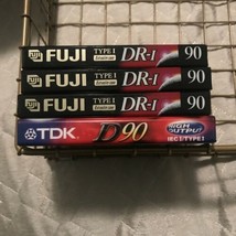 Lot of 3 FUJI DR-I &amp; 1 TDK  D90 Type I 90 Minute Audio Cassette Tapes Sealed - £7.06 GBP