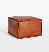 Comfy Ottoman , Pouf , leather Footstool , Floor Cushion  , home gift , Custom , - £197.72 GBP