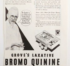 1934 Grove&#39;s Laxative Bromo Quinine Advertisement Medical Ephemera  - £15.43 GBP