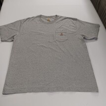Carhartt K87HGY Men's Gray Pocket Cotton Blend Short Sleeve T-Shirt Size 2XL XXL image 11