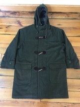 Vintage LL Bean Green Wool Hooded Duffle Peacoat Insulated Flannel Linin... - $125.00
