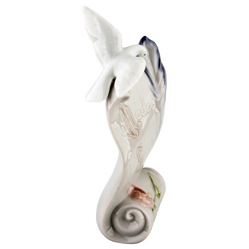 Lladro Collector's Society Scroll w/ Dove and Quixote Plaque Great Condition Item image 7