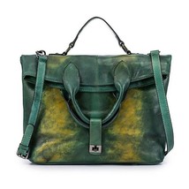 NIUBOA Original 100% Leather Bag Real Cowhide Women Handbags Vintage Manual Simp - £134.30 GBP