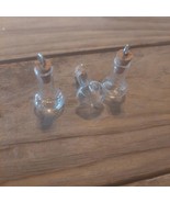 3 Glass Vial Pendants Lot Clear Potion Bottle Charms Apothecary Bottles ... - $6.44