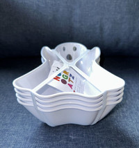 Halloween Ghost Shaped Party Bowls 6.5&quot; L Set of  4 Snack / Treat Dishes... - $23.99