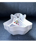 Halloween Ghost Shaped Party Bowls 6.5&quot; L Set of  4 Snack / Treat Dishes... - £18.79 GBP