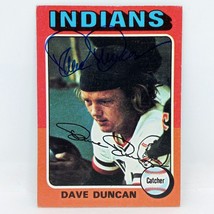 Dave Duncan 1975 Topps #238 Cleveland Indians SIGNED AUTO Autographed Card - £3.91 GBP