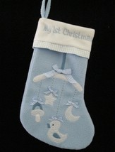 Christmas Stocking Baby Boys My First Blue 1st  Pacifier Duck Star Mobile NEW - £13.91 GBP