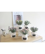 Artificial Babysbreath flower milk bottle faux flower pot small bonsai s... - $12.57 CAD