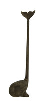 Rustic Brown Cast Iron Long Tail Whale Paper Towel Holder - $70.29