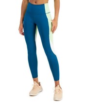 allbrand365 designer Womens Activewear Colorblock 7/8 Leggings, Small, Zen Teal - £24.77 GBP