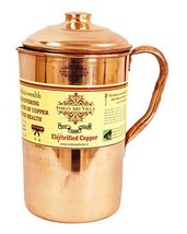 IndianArtVilla Pure Copper Water Pitcher Jug 1500 litter, free shipping worlds - £51.62 GBP