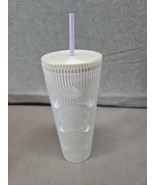 NEW Starbucks 2023 Spring White Pearl Mermaid Scales Cold Cup Tumbler 24... - £11.98 GBP