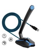 G33 Omnidirectional Desktop USB Gaming Microphone w/ LED Lighting &amp; 3mm ... - $29.99