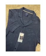 Steel &amp; Jelly Mens Jacquard Textured Knit Polo Shirt Premium Cotton Blue S - $655.95 MXN