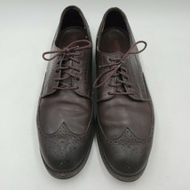 Allen Edmonds Port Washington Ace Wingtip Dress Shoes Oxfords Sz 10.5 Mens Brown - £68.49 GBP