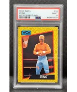 Sting 1991 Impel WCW Wrestling Card #10 WWE HOF PSA 9 MINT - $67.89
